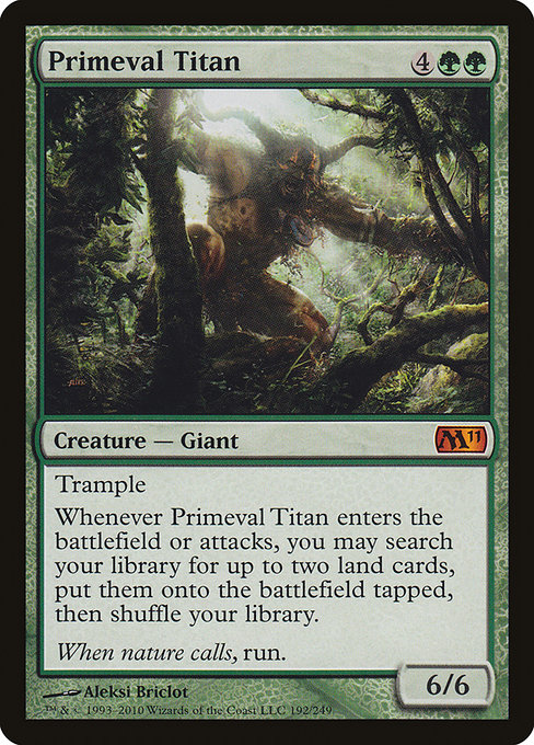 Magic 2011 - 192 - Primeval Titan - Mythic - G - Non-foil