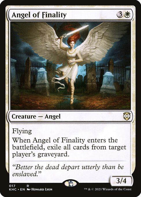 Kaldheim Commander - 17 - Angel of Finality - Rare - W - Non-foil