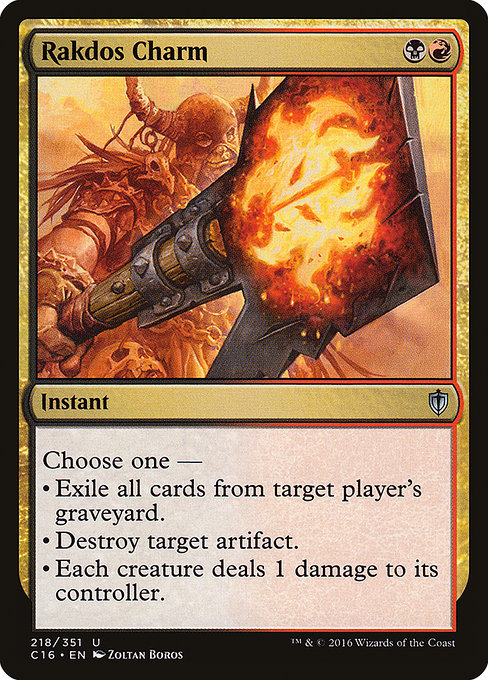 Commander 2016 - 218 - Rakdos Charm - Uncommon - BR - Non-foil