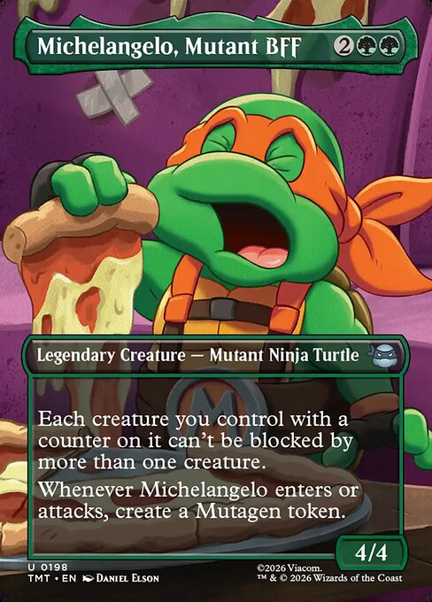 Teenage Mutant Ninja Turtles - 198 - Michelangelo, Mutant BFF - Uncommon - G - Non-foil