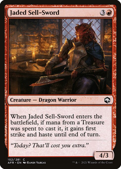 Adventures in the Forgotten Realms - 152 - Jaded Sell-Sword - Common - R - Non-foil