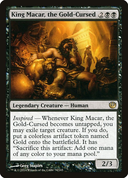 Journey into Nyx - 74 - King Macar, the Gold-Cursed - Rare - B - Non-foil