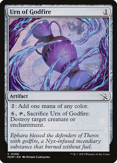 March of the Machine - 266 - Urn of Godfire - Common - C - Foil