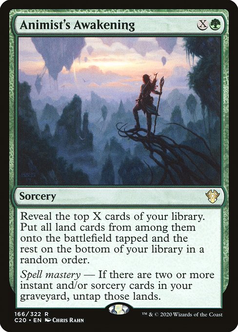 Commander 2020 - 166 - Animist's Awakening - Rare - G - Non-foil