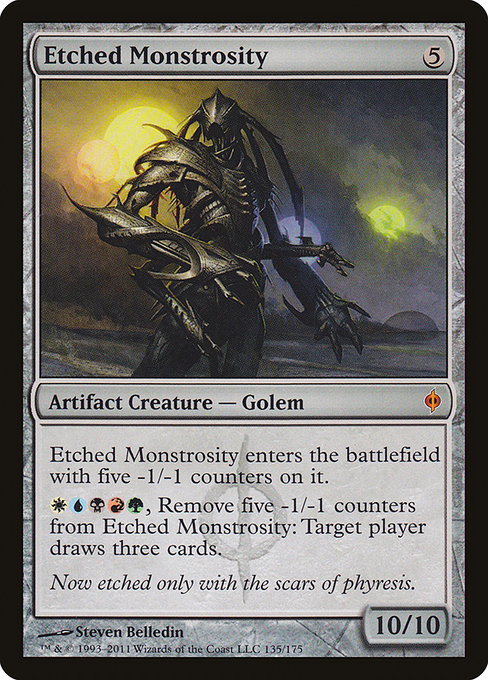 New Phyrexia - 135 - Etched Monstrosity - Mythic - C - Non-foil