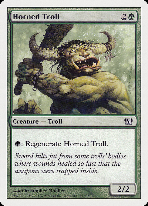 Eighth Edition - 257 - Horned Troll - Common - G - Non-foil